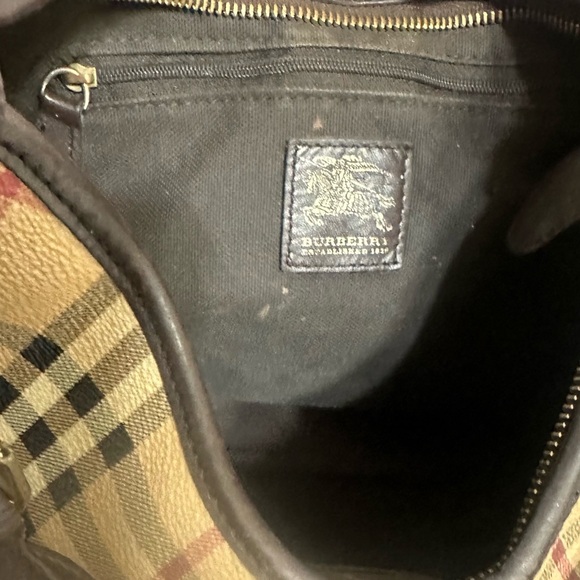 Burberry Brown Haymarket Classic Check Hobo Bag - Picture 15 of 16